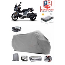 Peugeot Xp 400 Branda Gri Arka Çanta Uyumlu(Topcase) Motosiket Brandası Motor Örtüsü Çadır Su Geçirmez Motosiklet Kılıfı Motor Brandası,lastikli,taşıma Torbalı