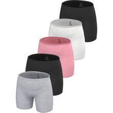 Öts Premium 5’li Kız Çocuk Boxer - Hediye Kutulu, Pamuklu Kumaş, Ultra Yumuşak, Esnek Kalıp, Etiketsiz Tasarım, Kaliteli Ince Bel Lastik Tayt
