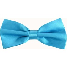 Mnk Baby & Kids Erkek Çocuk Saten Papyon Düz Desen Mavi Renk 100% Polyester