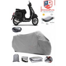 Vespa Gts 150 Branda Gri Arka Çanta Uyumlu(Topcase) Motosiket Brandası Motor Örtüsü Çadır Su Geçirmez Motosiklet Kılıfı Motor Brandası,lastikli,taşıma Torbalı