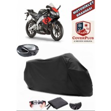 Aprilia Rs 125 Branda Siyah Arka Çanta Uyumlu(Topcase) Motosiket Brandası Motor Örtüsü Çadır Su Geçirmez Motosiklet Kılıfı Motor Brandası,lastikli,taşıma Torbalı