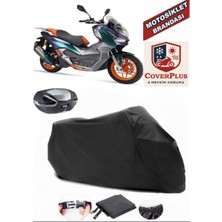 Arora Beatrix Branda Siyah Arka Çanta Uyumlu(Topcase) Motosiket Brandası Motor Örtüsü Çadır Su Geçirmez Motosiklet Kılıfı Motor Brandası,lastikli,taşıma Torbalı