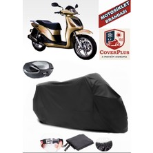 Dorado Sandor 150 Branda Siyah Arka Çanta Uyumlu(Topcase) Motosiket Brandası Motor Örtüsü Çadır Su Geçirmez Motosiklet Kılıfı Motor Brandası,lastikli,taşıma Torbalı