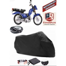 Kanuni Zebra 90 Branda Siyah Arka Çanta Uyumlu(Topcase) Motosiket Brandası Motor Örtüsü Çadır Su Geçirmez Motosiklet Kılıfı Motor Brandası,lastikli,taşıma Torbalı