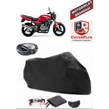 Kawasaki Er-5 Branda Siyah Arka Çanta Uyumlu(Topcase) Motosiket Brandası Motor Örtüsü Çadır Su Geçirmez Motosiklet Kılıfı Motor Brandası,lastikli,taşıma Torbalı