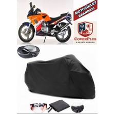 Kanuni Racer 200 S Branda Siyah Arka Çanta Uyumlu(Topcase) Motosiket Brandası Motor Örtüsü Çadır Su Geçirmez Motosiklet Kılıfı Motor Brandası,lastikli,taşıma Torbalı
