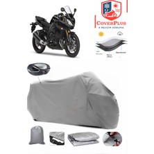Yamaha  Fazer 8 Abs Branda Gri Arka Çanta Uyumlu(Topcase) Motosiket Brandası Motor Örtüsü Çadır Su Geçirmez Motosiklet Kılıfı Motor Brandası,lastikli,taşıma Torbalı
