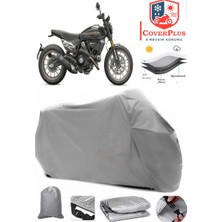 Ducati Scrambler Full Branda Gri Motosiket Brandası Motor Örtüsü Çadır Su Geçirmez Motosiklet Kılıfı Motor Brandası,lastikli,taşıma Torbalı
