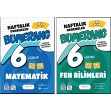 Günay Yayınları 6. Sınıf Bumerang Serisi 32 Haftalık Denemeler Matematik Fen Bilimleri Seti 2026 Güncel Basım