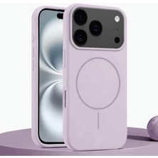 Apple iPhone 17 Pro Uyumlu Kılıf Zebana Liquid Soft Silikon Kılıf (Kablosuz Şarj Destekli) Lila