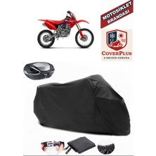 Honda Crf 150 R Branda Siyah Arka Çanta Uyumlu(Topcase) Motosiket Brandası Motor Örtüsü Çadır Su Geçirmez Motosiklet Kılıfı Motor Brandası,lastikli,taşıma Torbalı