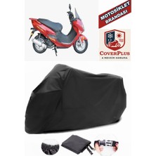 Asya As 150 T 7b Branda Siyah Motosiket Brandası Motor Örtüsü Çadır Su Geçirmez Motosiklet Kılıfı Motor Brandası,lastikli,taşıma Torbalı