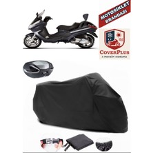 Piaggio X8 200 Branda Siyah Arka Çanta Uyumlu(Topcase) Motosiket Brandası Motor Örtüsü Çadır Su Geçirmez Motosiklet Kılıfı Motor Brandası,lastikli,taşıma Torbalı