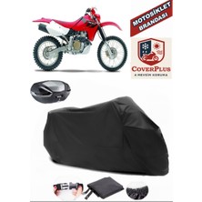 Honda Xr 650 R Branda Siyah Arka Çanta Uyumlu(Topcase) Motosiket Brandası Motor Örtüsü Çadır Su Geçirmez Motosiklet Kılıfı Motor Brandası,lastikli,taşıma Torbalı