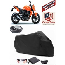 Kawasaki Z 750 Branda Siyah Arka Çanta Uyumlu(Topcase) Motosiket Brandası Motor Örtüsü Çadır Su Geçirmez Motosiklet Kılıfı Motor Brandası,lastikli,taşıma Torbalı