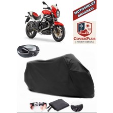Moto Guzzi 1200 Branda Siyah Arka Çanta Uyumlu(Topcase) Motosiket Brandası Motor Örtüsü Çadır Su Geçirmez Motosiklet Kılıfı Motor Brandası,lastikli,taşıma Torbalı