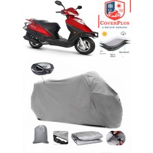 Kuba Newton 50 Branda Gri Arka Çanta Uyumlu(Topcase) Motosiket Brandası Motor Örtüsü Çadır Su Geçirmez Motosiklet Kılıfı Motor Brandası,lastikli,taşıma Torbalı
