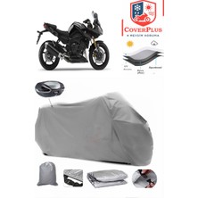 Yamaha  Fazer 8 Branda Gri Arka Çanta Uyumlu(Topcase) Motosiket Brandası Motor Örtüsü Çadır Su Geçirmez Motosiklet Kılıfı Motor Brandası,lastikli,taşıma Torbalı