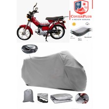 Bisan Star Branda Gri Arka Çanta Uyumlu(Topcase) Motosiket Brandası Motor Örtüsü Çadır Su Geçirmez Motosiklet Kılıfı Motor Brandası,lastikli,taşıma Torbalı