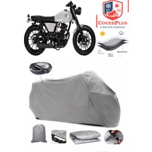 Mutt Fsr 125 Branda Gri Arka Çanta Uyumlu(Topcase) Motosiket Brandası Motor Örtüsü Çadır Su Geçirmez Motosiklet Kılıfı Motor Brandası,lastikli,taşıma Torbalı
