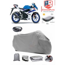 Suzuki Gsx-R 125 Branda Gri Arka Çanta Uyumlu(Topcase) Motosiket Brandası Motor Örtüsü Çadır Su Geçirmez Motosiklet Kılıfı Motor Brandası,lastikli,taşıma Torbalı