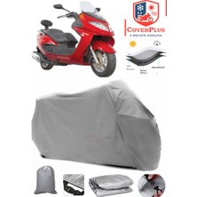 Mondial 150 Zat Branda Gri Motosiket Brandası Motor Örtüsü Çadır Su Geçirmez Motosiklet Kılıfı Motor Brandası,lastikli,taşıma Torbalı