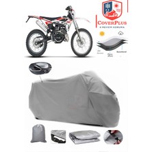 Beta Rr 50 Enduro Racing Branda Gri Arka Çanta Uyumlu(Topcase) Motosiket Brandası Motor Örtüsü Çadır Su Geçirmez Motosiklet Kılıfı Motor Brandası,lastikli,taşıma Torbalı