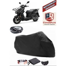 Sym Xpro Iı 125 Branda Siyah Arka Çanta Uyumlu(Topcase) Motosiket Brandası Motor Örtüsü Çadır Su Geçirmez Motosiklet Kılıfı Motor Brandası,lastikli,taşıma Torbalı