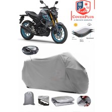 Yamaha  MT-125 Branda Gri Arka Çanta Uyumlu(Topcase) Motosiket Brandası Motor Örtüsü Çadır Su Geçirmez Motosiklet Kılıfı Motor Brandası,lastikli,taşıma Torbalı