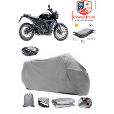 Zontes 155 G1 Branda Gri Arka Çanta Uyumlu(Topcase) Motosiket Brandası Motor Örtüsü Çadır Su Geçirmez Motosiklet Kılıfı Motor Brandası,lastikli,taşıma Torbalı
