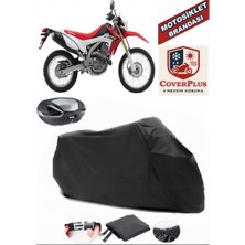 Honda Crf 250 L Branda Siyah Arka Çanta Uyumlu(Topcase) Motosiket Brandası Motor Örtüsü Çadır Su Geçirmez Motosiklet Kılıfı Motor Brandası,lastikli,taşıma Torbalı