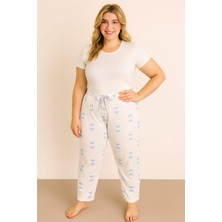 Pemilo Kadın Büyük Beden Desenli Milan Tek Alt