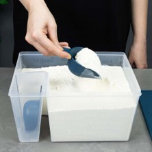 Kapaklı Ölçülü Un ve Şeker Kabı – Şeffaf, Kırılmaz ve Çizilmez