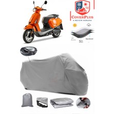 Kymco Like 50 Branda Gri Arka Çanta Uyumlu(Topcase) Motosiket Brandası Motor Örtüsü Çadır Su Geçirmez Motosiklet Kılıfı Motor Brandası,lastikli,taşıma Torbalı