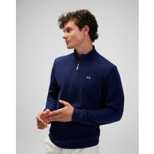 Ellesse EM603-NV Erkek Yarım Fermuarlı Lacivert Sweat