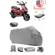 Gilera Runner 180 Branda Gri Arka Çanta Uyumlu(Topcase) Motosiket Brandası Motor Örtüsü Çadır Su Geçirmez Motosiklet Kılıfı Motor Brandası,lastikli,taşıma Torbalı