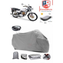 Kuba Çita 100R Max Gold Branda Gri Arka Çanta Uyumlu(Topcase) Motosiket Brandası Motor Örtüsü Çadır Su Geçirmez Motosiklet Kılıfı Motor Brandası,lastikli,taşıma Torbalı