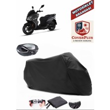 Sym Jet 14 200I Branda Siyah Arka Çanta Uyumlu(Topcase) Motosiket Brandası Motor Örtüsü Çadır Su Geçirmez Motosiklet Kılıfı Motor Brandası,lastikli,taşıma Torbalı
