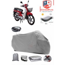 Rmg Moto Gusto Monza 100 Branda Gri Arka Çanta Uyumlu(Topcase) Motosiket Brandası Motor Örtüsü Çadır Su Geçirmez Motosiklet Kılıfı Motor Brandası,lastikli,taşıma Torbalı