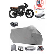 Mutt Akita 250 Branda Gri Arka Çanta Uyumlu(Topcase) Motosiket Brandası Motor Örtüsü Çadır Su Geçirmez Motosiklet Kılıfı Motor Brandası,lastikli,taşıma Torbalı