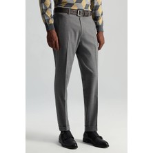 Hemington Beli Bağcıklı Orta Gri Yün Chino Jogger Pantolon