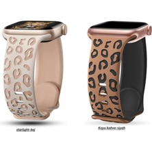 Alstrap Apple Watch 11-10 46MM 7 8 9 45MM Se 6 5 4 44MM Uyumlu Leopar Desenli 2’li Kordon Seti