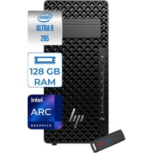 Hp Z2 Tower G1I Intel Core Ultra 9 285K 128GB Ddr5 512GB SSD Intel Arc Graphics  Windows 11 Pro Taşınabilir Bilgisayar A2KX9ESP25 + Zettausbbellek