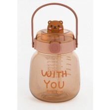 Maskotlu, Hediyeli, Boyun Askılıklı, Ithal Lüx Kahverengi Matara/suluk 1100 ml