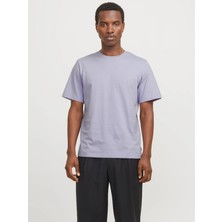 Jack & Jones Jerkek Pamuklu Mavi Bisiklet Yaka Tişört 12156101