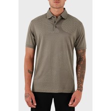 Emporio Armani Pamuklu Regular Fit Tamamı Logolu Düğmeli Polo Yaka T Shirt Erkek Polo Yaka T Shirt EM002971 AF10017 F6130