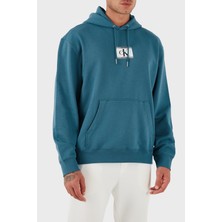 Calvin Klein Logolu Pamuklu Regular Fit Kapüşonlu Sweat LV04RC286GCCY Erkek Sweat LV04RC286G Ccy