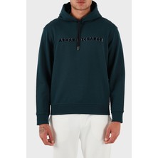 Armani Exchange Logolu % 100 Pamuk Regular Fit Kapüşonlu Sweat Erkek Sweat XM001380 AF10830 UB022