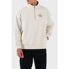 Calvin Klein Pamuklu Regular Fit Yarım Fermuarlı Dik Yaka Sweat LV04RD236G67U Erkek Sweat LV04RD236G 67U