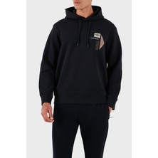 Emporio Armani Logolu Pamuklu Regular Fit Kapüşonlu Sweat Erkek Sweat EM003587 AF10013 UB118
